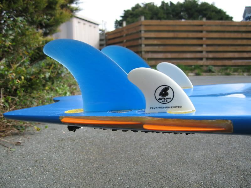 4wfs Quad , Twin, Twinzer board with rail fins Swaylocks