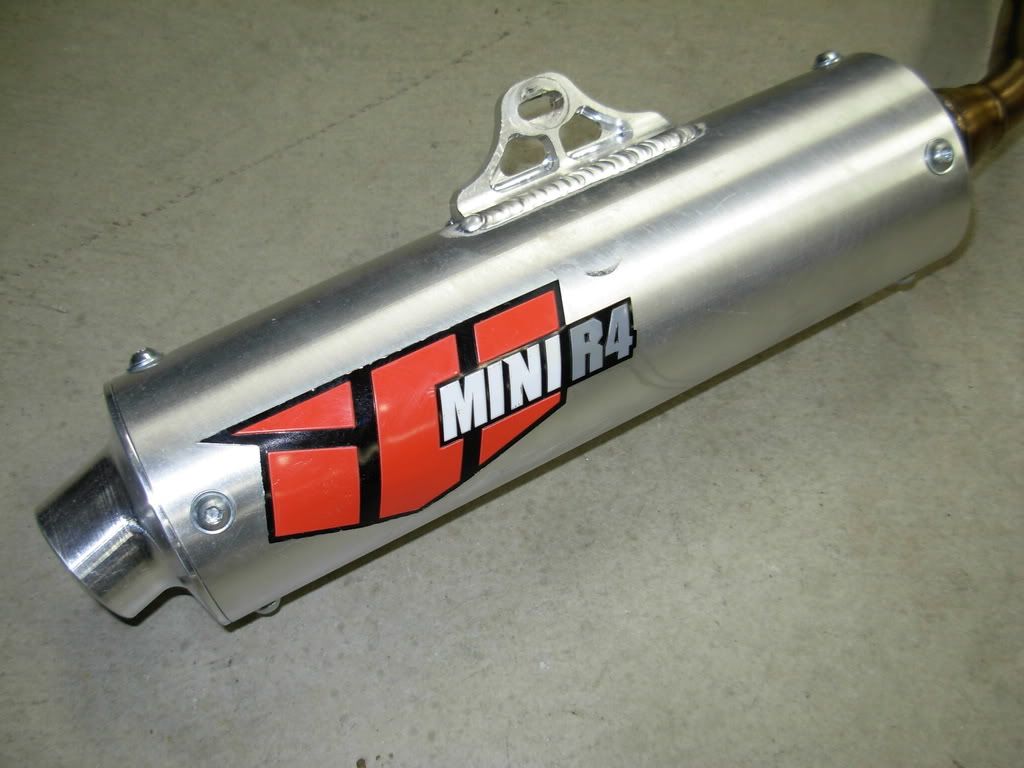 white bros mini r4 exhaust, pipe klx110