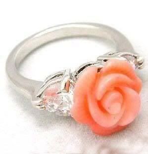 Stunning Pink Coral Rose Ring Pictures, Images and Photos