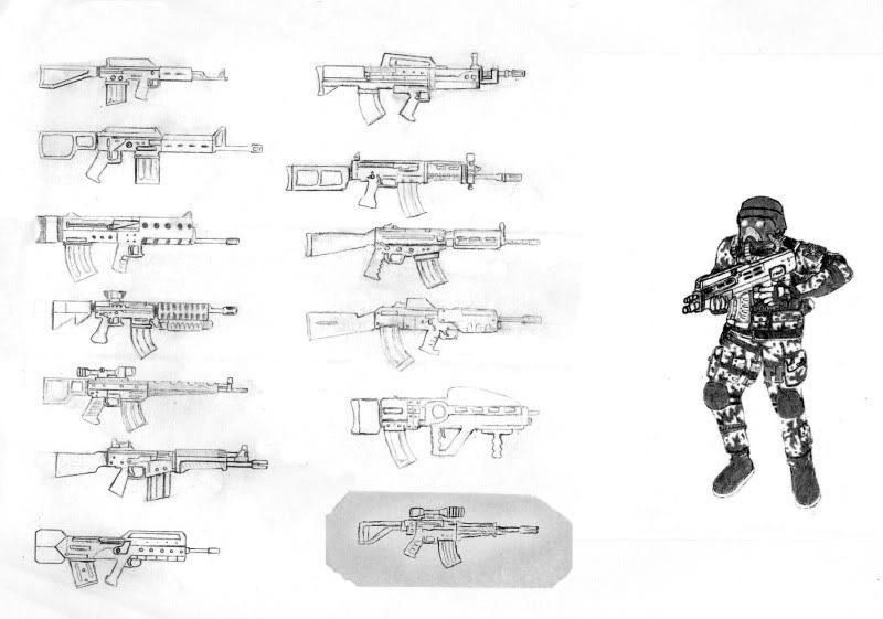 Desenhos para colorir armas para