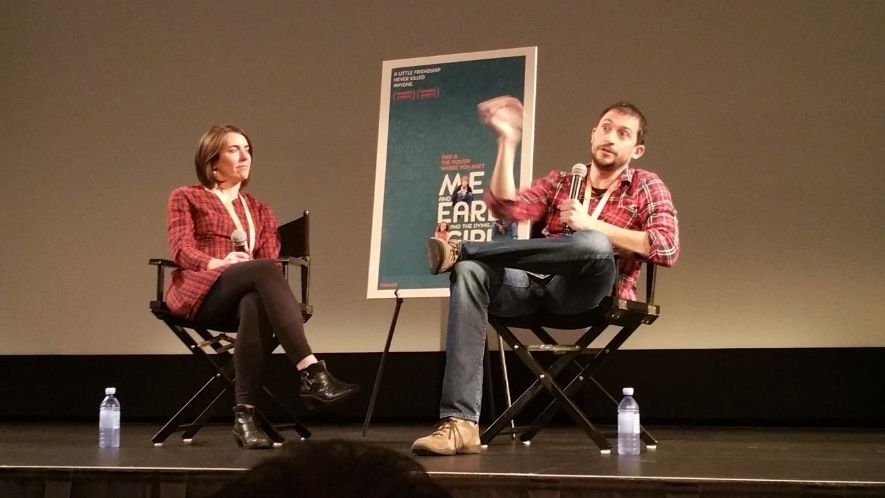 WBUR's Erin Trahan & ME AND EARL AND THE DYING GIRL writer James Andrews at IFFBoston 2015