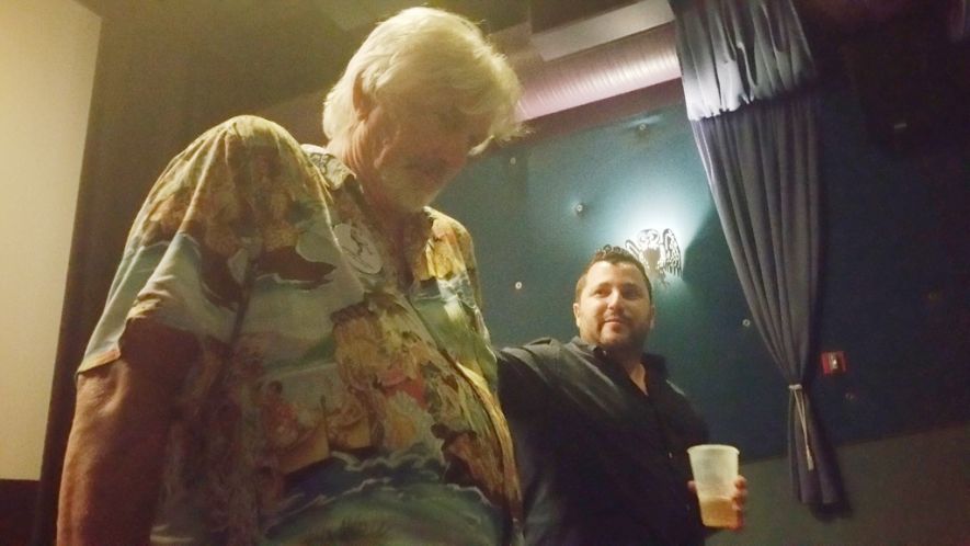 Bill Lee and Brett Rapkin at the Somerville Theatre for Spaceman
