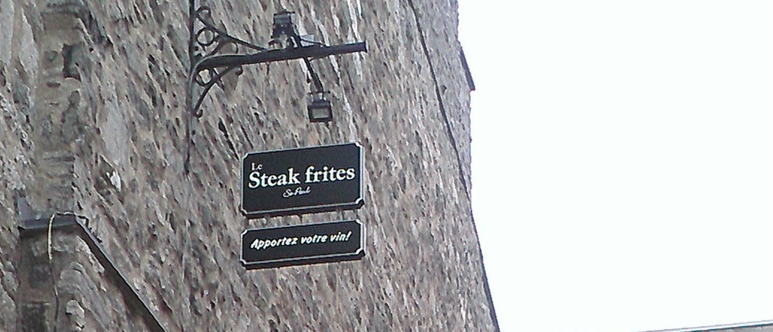 IMAG0161, Sign for "Le Steak Frites", dans le vieux-port