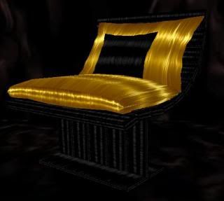 gold cuddle chair