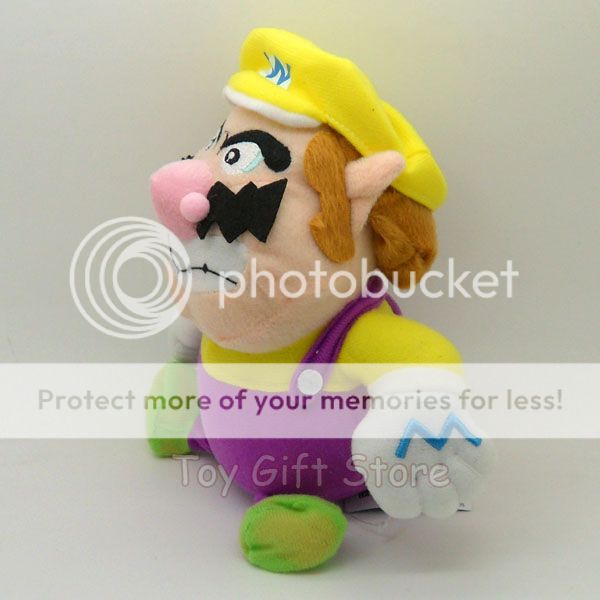 New Super Mario Bros Wario Plush Doll Stuffed Toy 8"