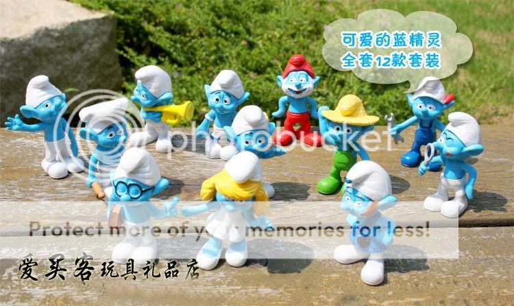 NEW 12PCS The Smurfs Picnic Action Figure Toy Set #2  