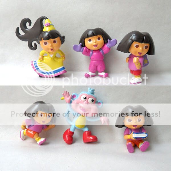 New 6pcs Dora the Explorer Dora and Boots Figures  